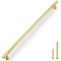 Solid Brass Appliance Pull 18 Inch, Glod Long Cabinet Handles