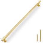Solid Brass Appliance Pull 18 Inch, Glod Long Cabinet Handles