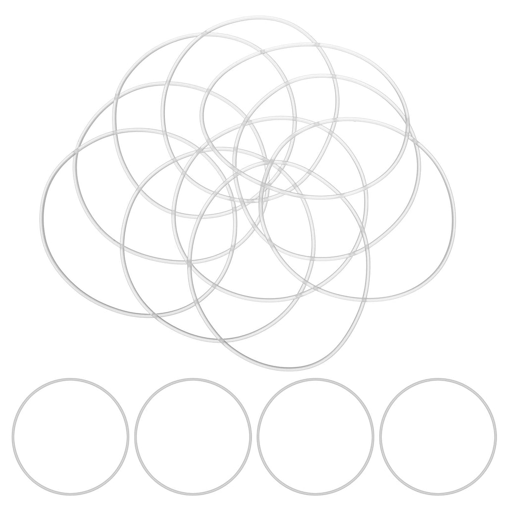 DEFANEX 10pcs Silicone O-Ring 95mm OD 91mm ID 0.5mm Width White