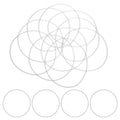 DEFANEX 10pcs Silicone O-Ring 95mm OD 91mm ID 0.5mm Width White