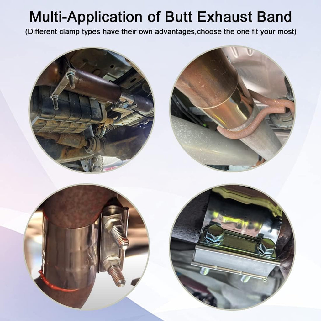 ID 2.5 Inch Exhaust Clamp, 2-1/2" Lap Joint Band Clamp