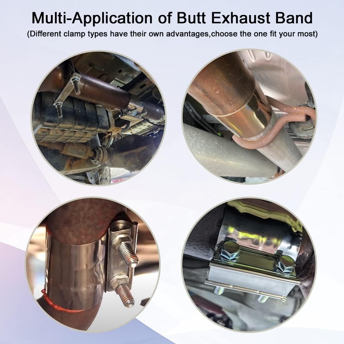 ID 2.5 Inch Exhaust Clamp, 2-1/2" Lap Joint Band Clamp