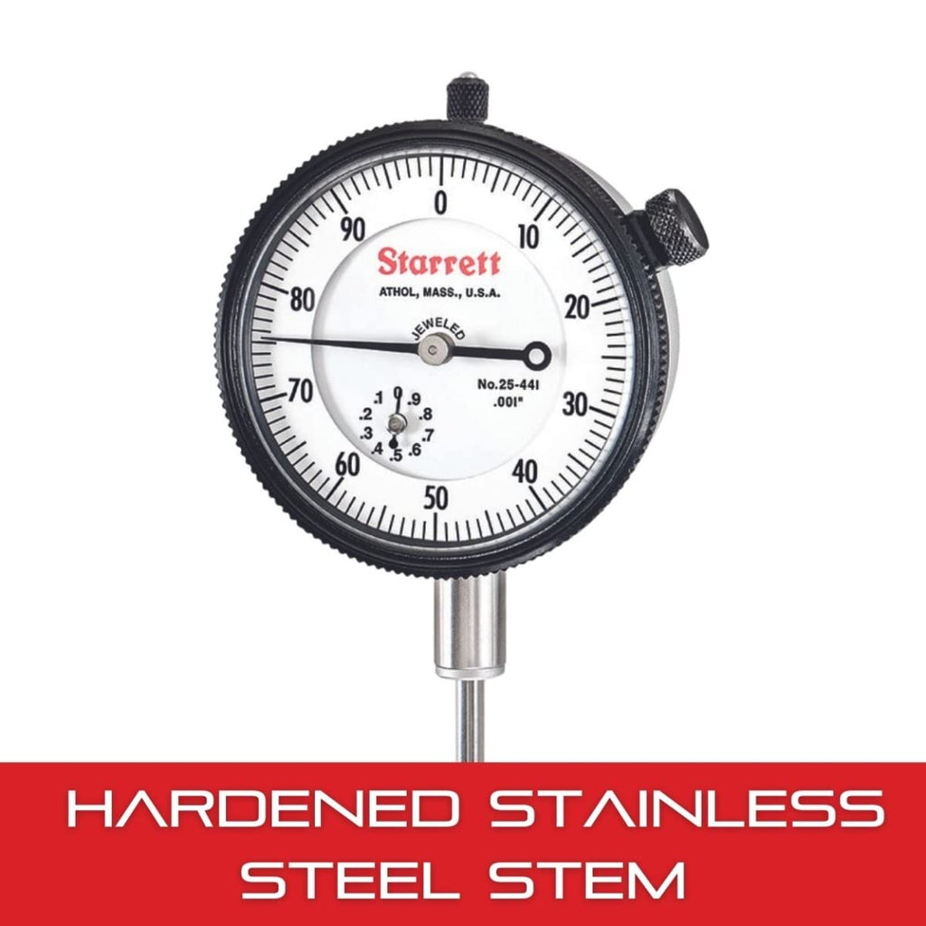 Starrett 25 Series Dial Indicator, 0-1.000" Range, .001" Graduation