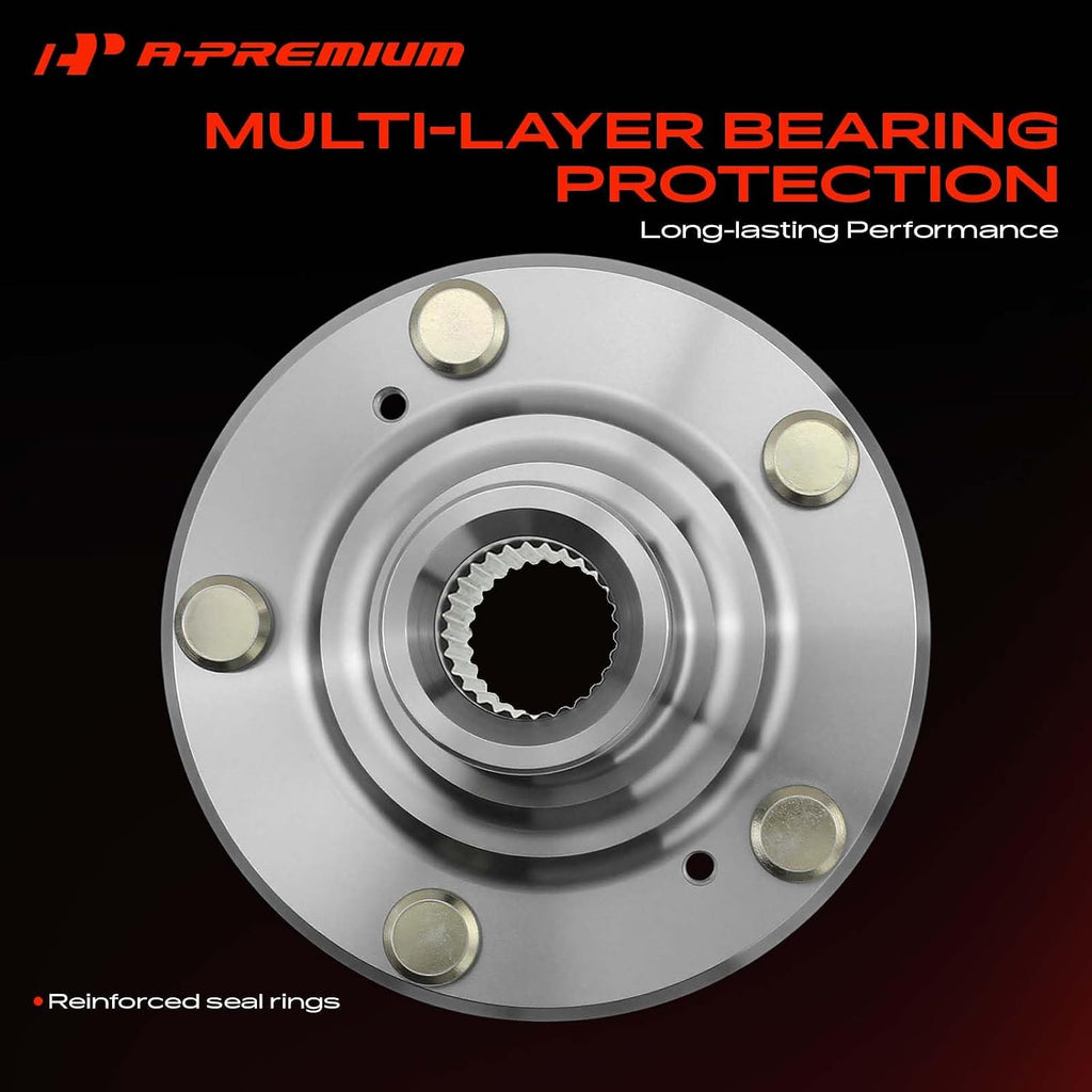 A-Premium Front Wheel Bearing and Wheel Hub Kit with 5-Lug