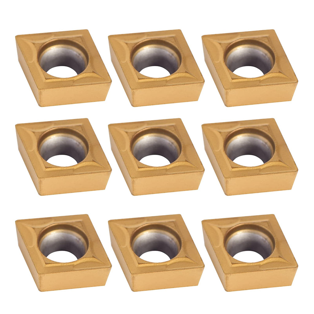 Asixxsix CNC Carbide Inserts CCMT09T304, 10 Pack Turning Tool