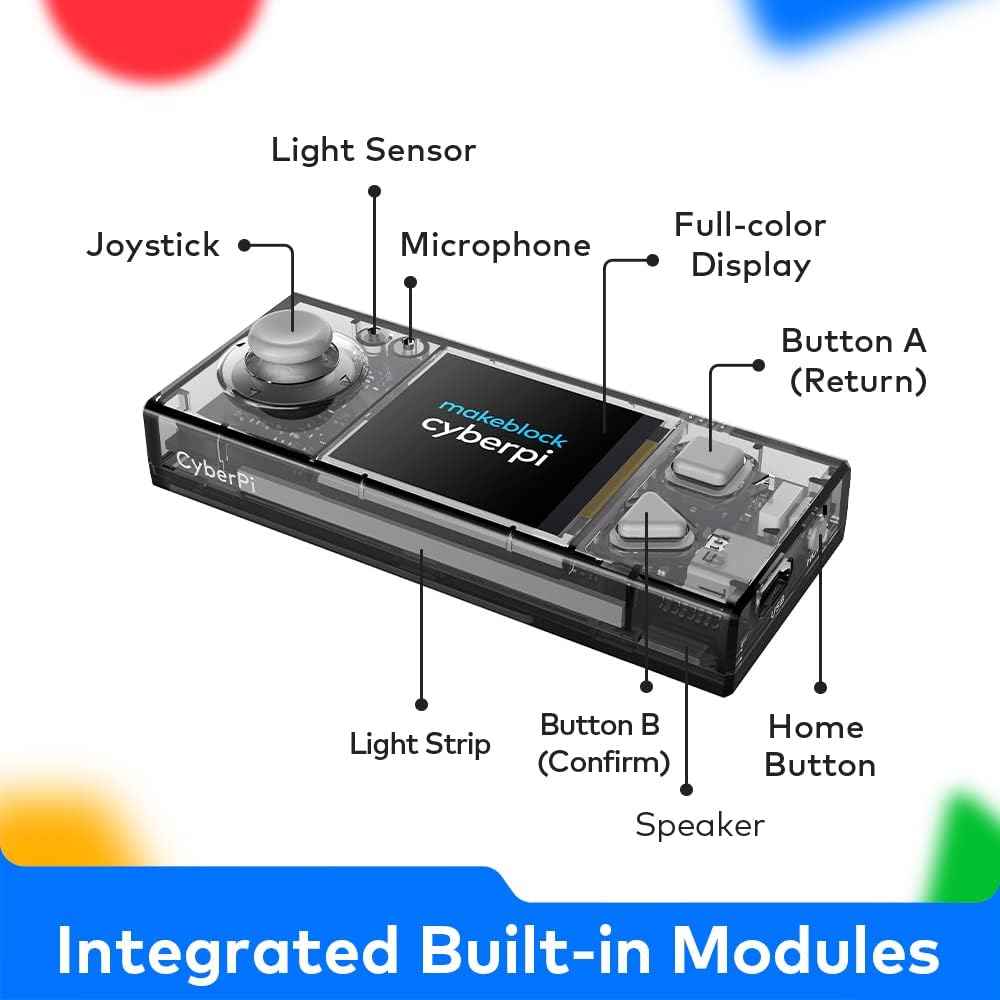 CyberPi Project-Based Kit: Coding for Kids 8-12, STEM Programmable Robot with Scratch & Python Support, IoT