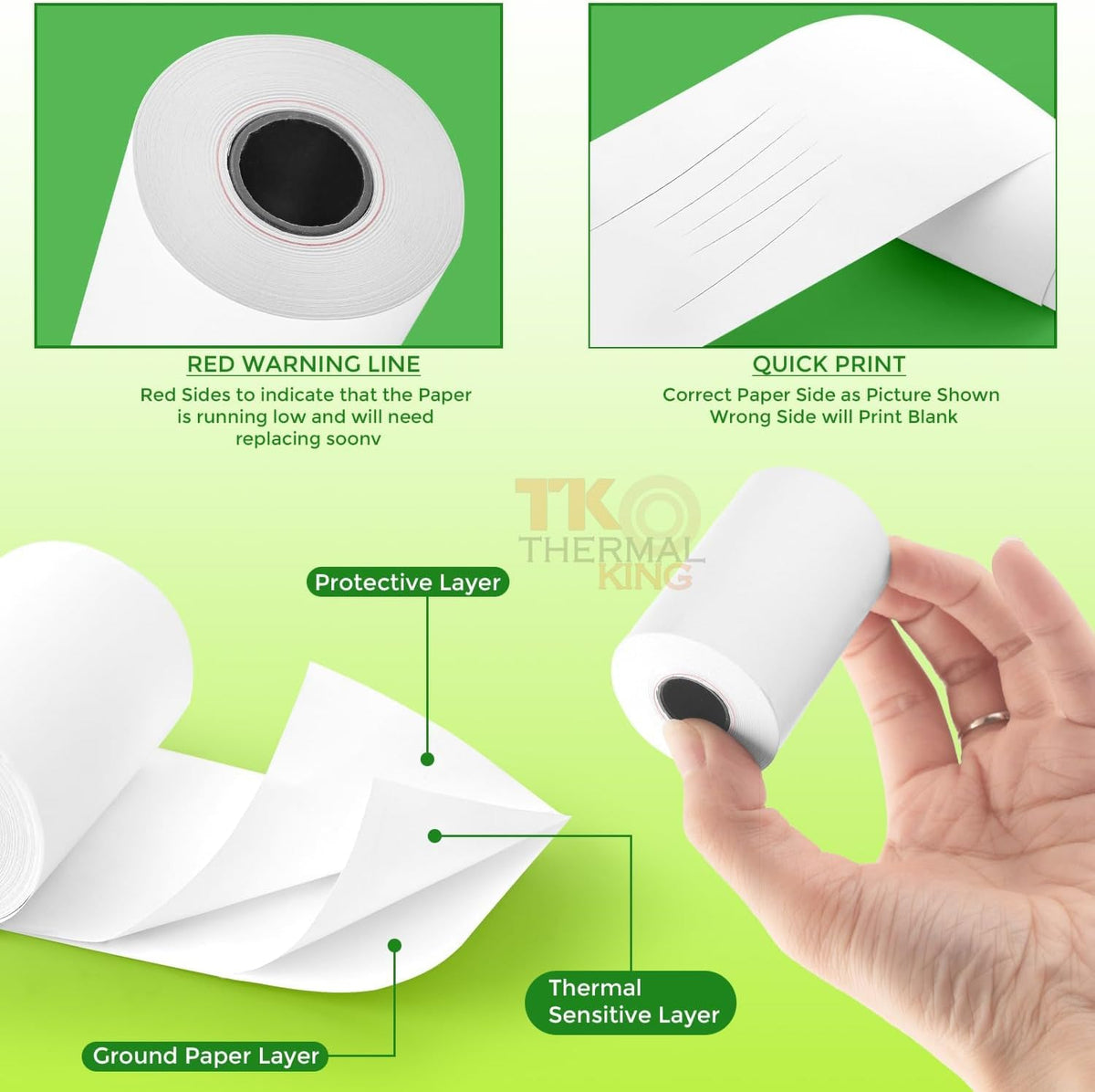 2 1/4" x 50' Credit Card Thermal Receipt Paper 50 Rolls