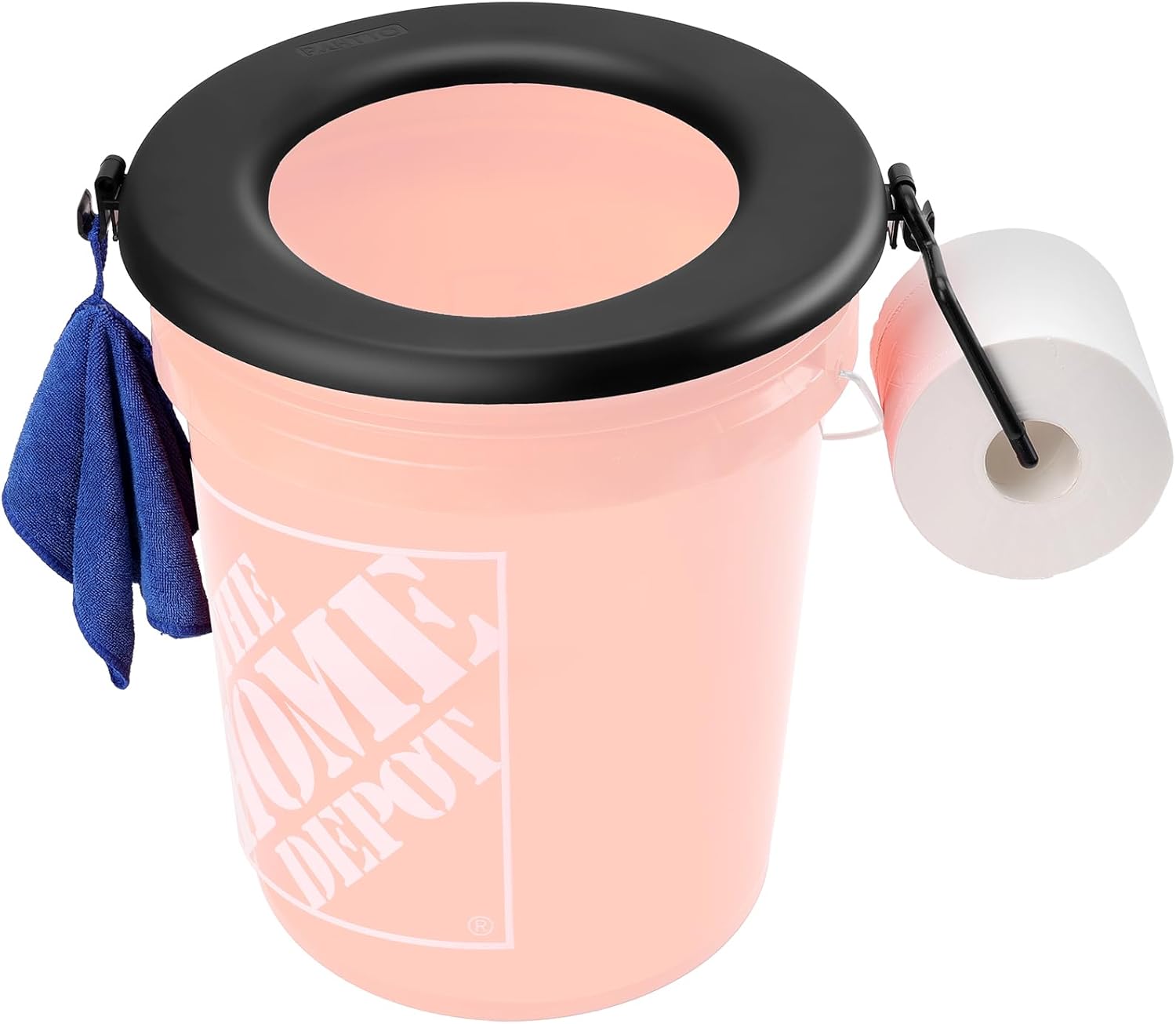 Bucket Toilet Seat, Portable Toilet Seat for 5 Gal Buckets, Camping Toilet Seat, Snap-on Toilet Seat for Outdoor