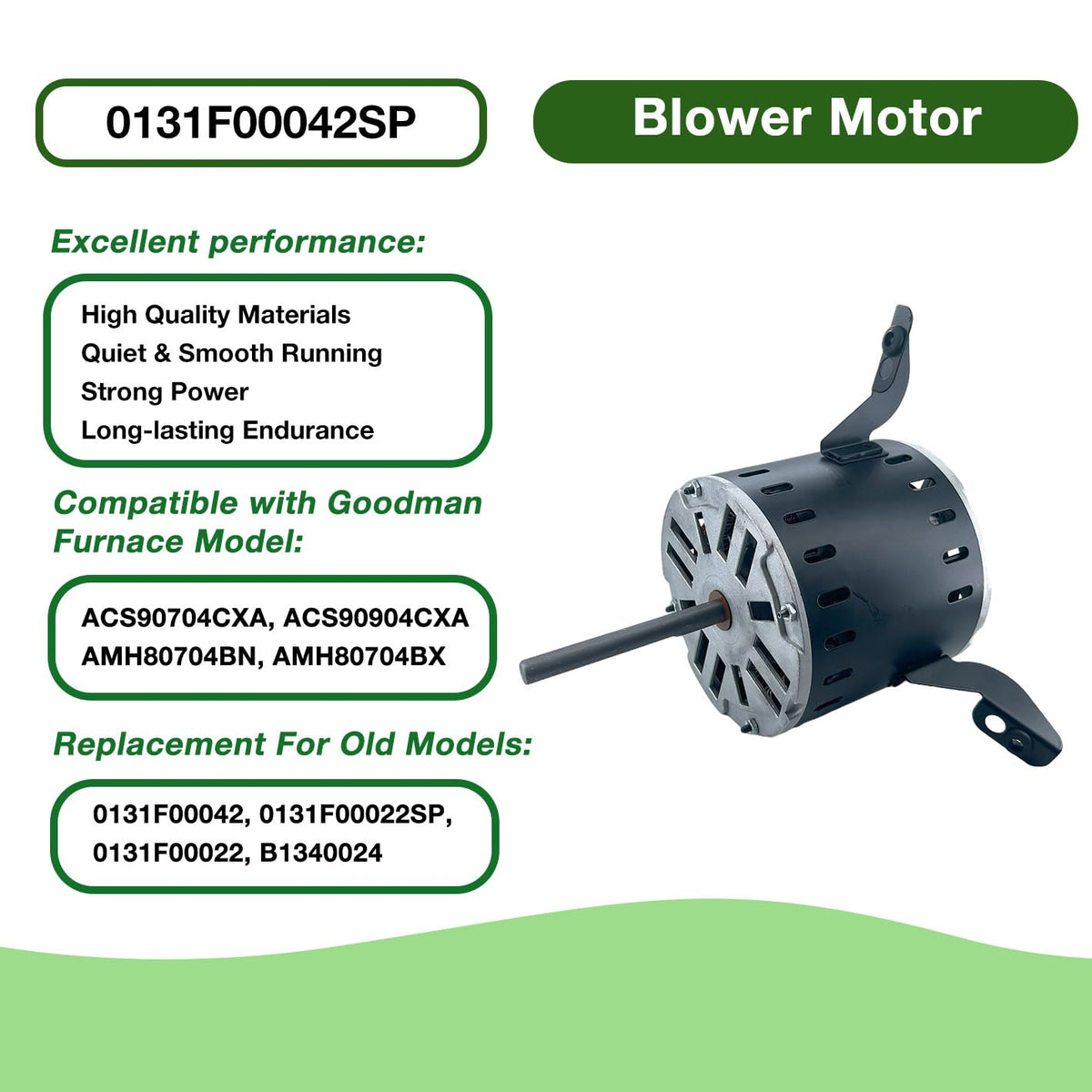 0131F00042SP Blower Motor 1/2HP 115V 7.0A 1130RPM 4Speeds