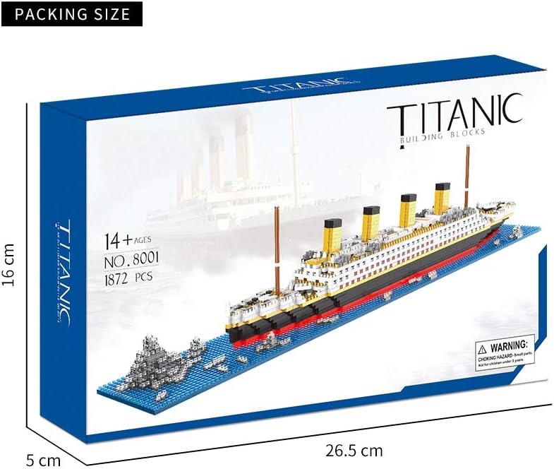 Titanic Architecture Micro Building Blocks Model Kit for Adults Age of 14+