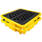 1 Drum Spill Containment Pallet, Leakproof Spill Tray with Drain