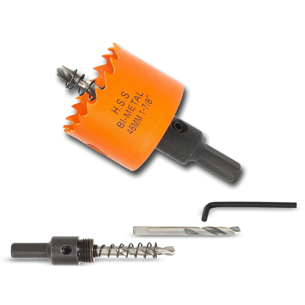 1-7/8 inch Hole Saw for Wood, Metal, Plastic & Drywall, with Arbor
