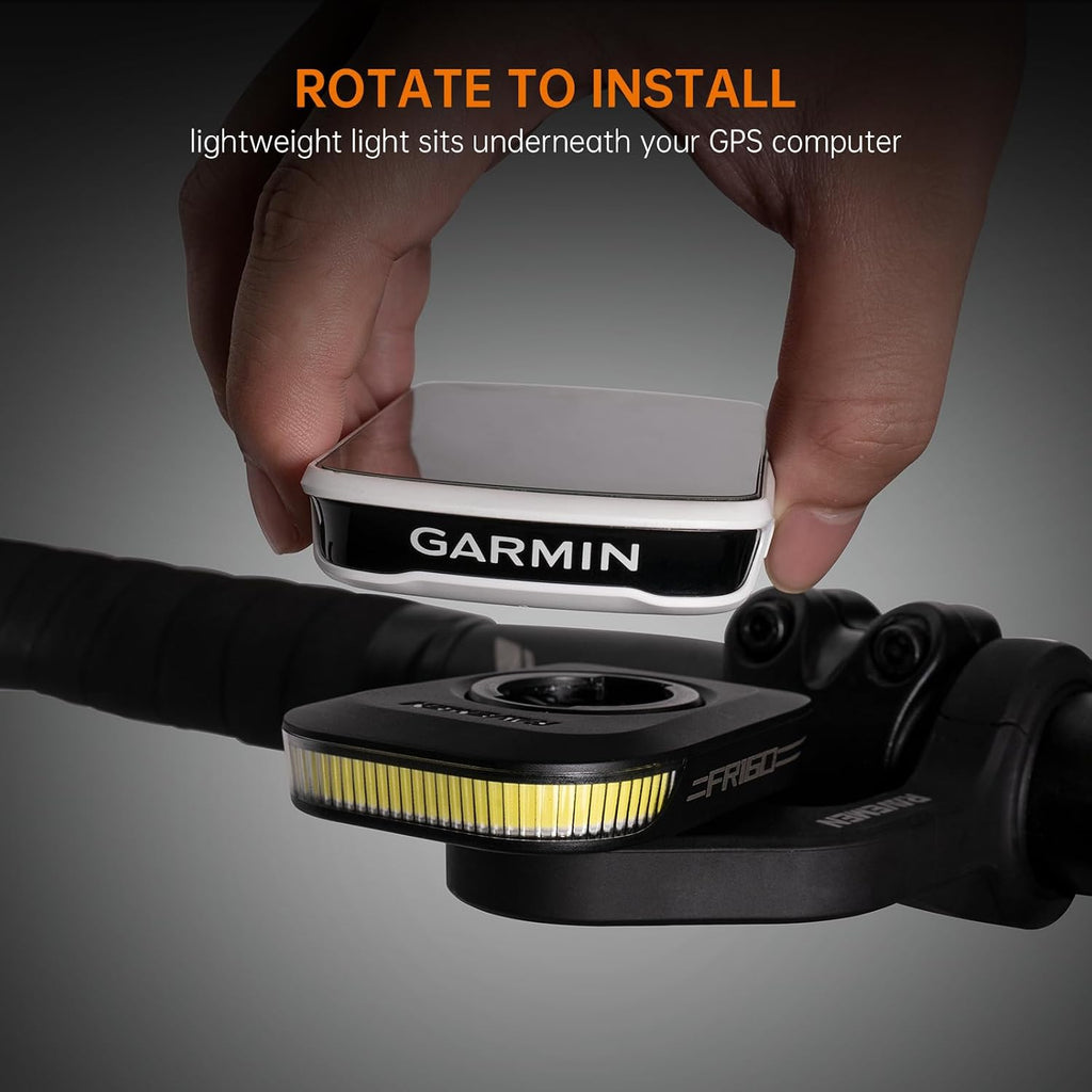FR300/ FR160 Compatible with Garmin Bike Computer | Daytime Be Seen Bicycle Light, 6 Modes Cycling Computer