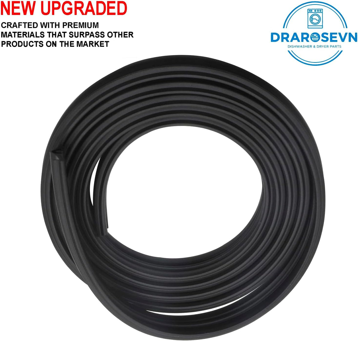 Upgraded Dishwasher Gasket Door Seal Compatible with Jenn-Air JDB9200CWS3 JDB9200CWX4 JDB9800CWP3 JDB9800CWS3 JDTSS243GX0 JDTSS244GP0 JDTSS244GS0 JDTSS245GX0 JDTSS246GP0 JDTSS246GS0 JDB8000AWB0