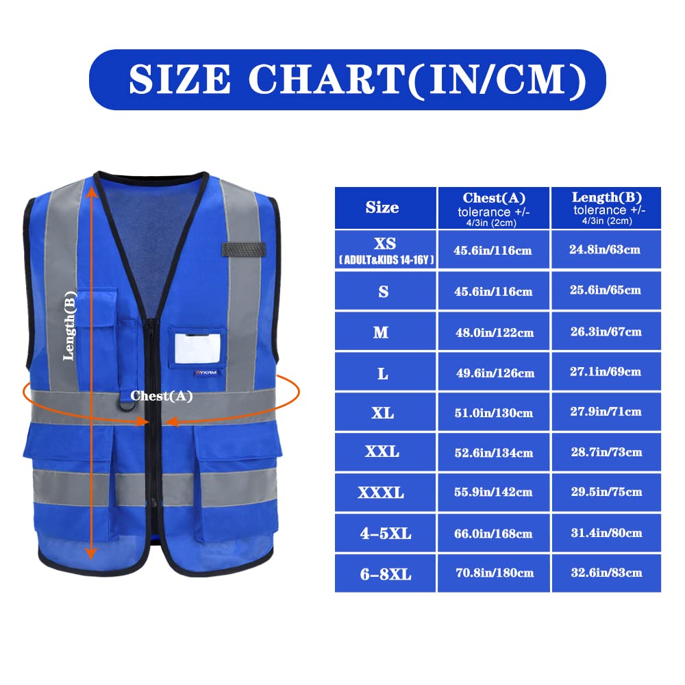 Blue Security Safety Vests