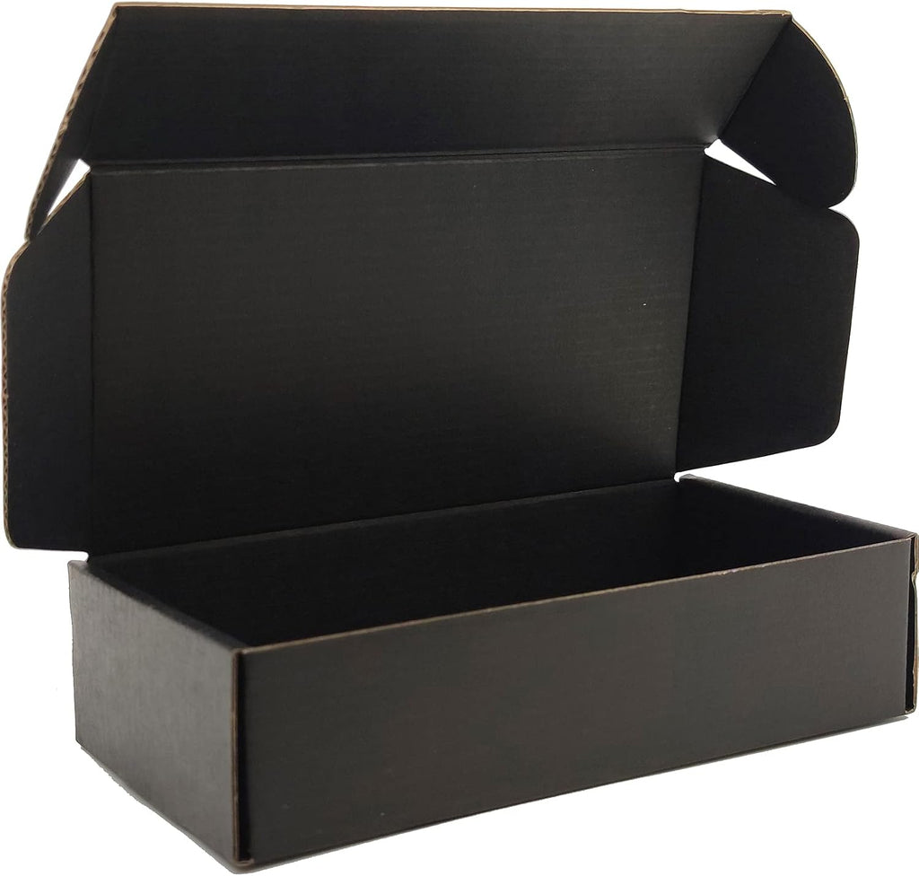 8x6x2 Shipping Boxes Set of 50, Black Mailer Corrugated Cardboard Box