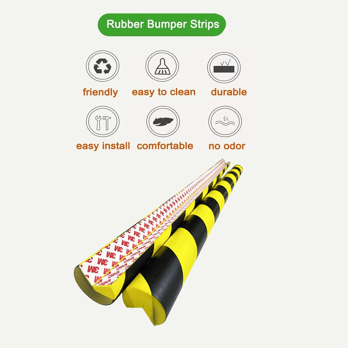 L-Shaped/Circular Edge Protector – 19" Durable Polyurethane Foam, High-Visibility Yellow/Black Stripes & Corner