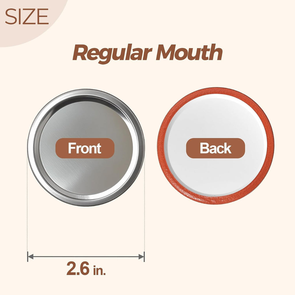 Regular Mouth Mason Jar Lids 72 Pack