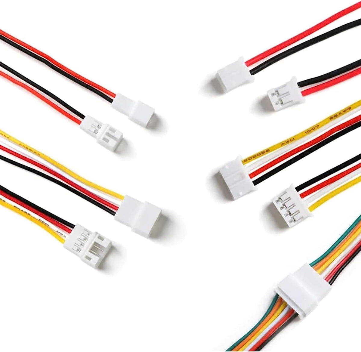 JST PH 2.0mm 4 Pin Connector, 20 PCS Male Plug and 20 PCS Female Socket, Micro Wire Connectors with 150mm Extension Cable AWG 26