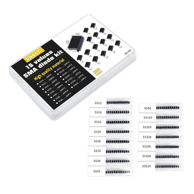 SMA Diode SS12 SS14 SS16 SS24 SS26 SS34 SS36 SS54 SS56 Kits 15Value