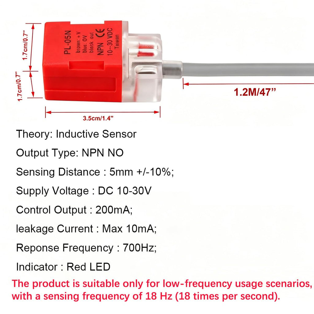 Gebildet 2pcs PL-05N DC 10-30V 200mA NPN NO 5mm Inductive Proximity Sensor Detection Switch