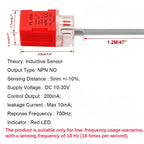 Gebildet 2pcs PL-05N DC 10-30V 200mA NPN NO 5mm Inductive Proximity Sensor Detection Switch