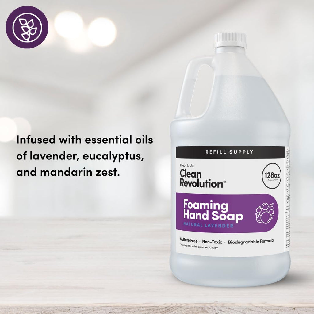 Foaming Hand Soap Refill with Real Essential Oils, Moisturizing Sulfate-Free Hand Soap, Ready-to-Use Foam Soap Refill