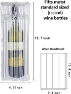 Wine Bottle Protector Travel Bags, 50 Pack Inflatable Air Column Packaging Bubble Cushion Wrap for Suitcase Luggage