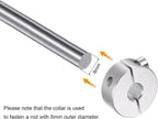 HARFINGTON 4pcs Double Split Shaft Collar for 8mm Shaft Set Screw Clamp-On Collars, 25mm OD, 10mm Width, for Stoppers, Position, Hold Timing Pulleys, Machine Tools, Industry, Anodization