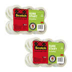 Sure Start Shipping Packaging Tape, 1.88" x 25 yd, Clear (12 Rolls)