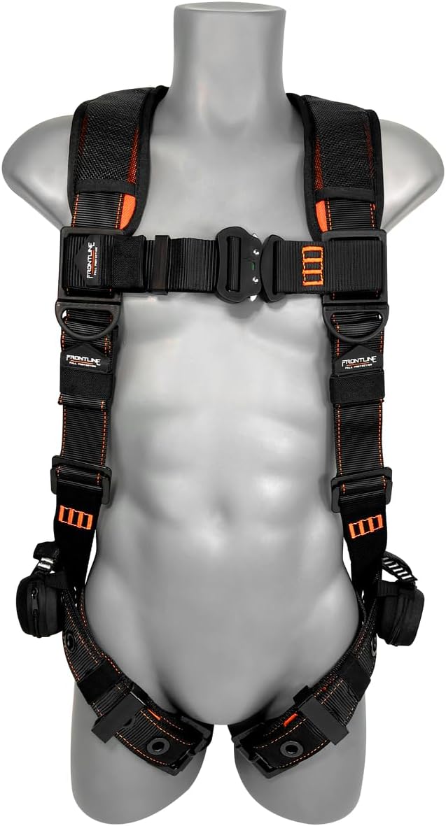 Frontline RK110V50 Combat Premium Complete Roofers Kit | Includes Combat Harness, Roof Anchor & Vertical Lifeline