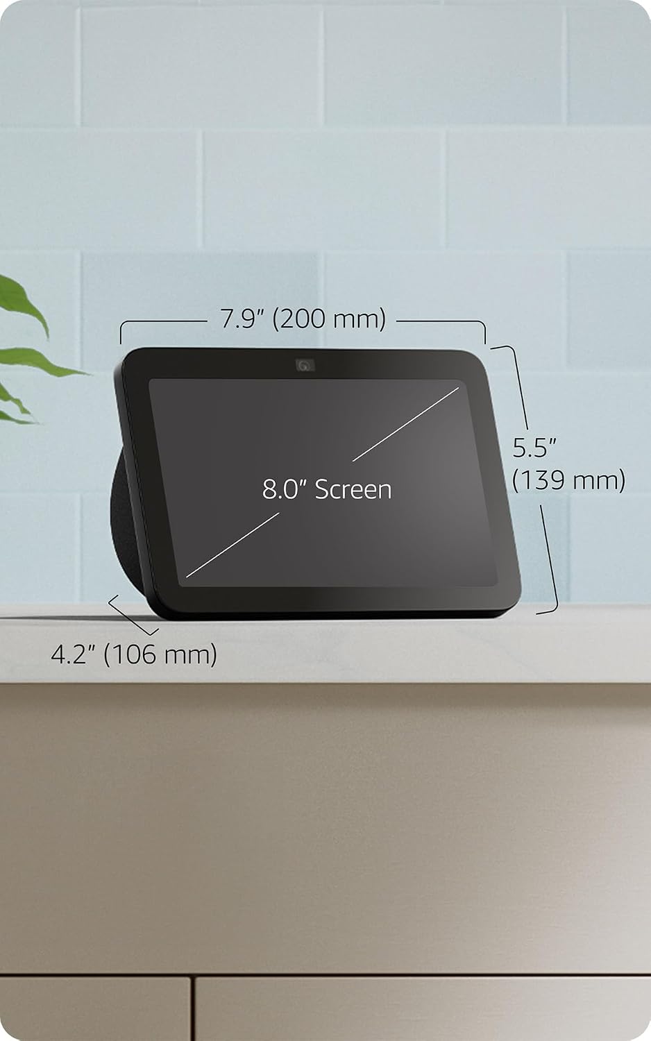 Like-New Amazon Echo Show 8, With Spatial Audio, Smart Home Hub, ideal for open living spaces, Designed for Alexa+