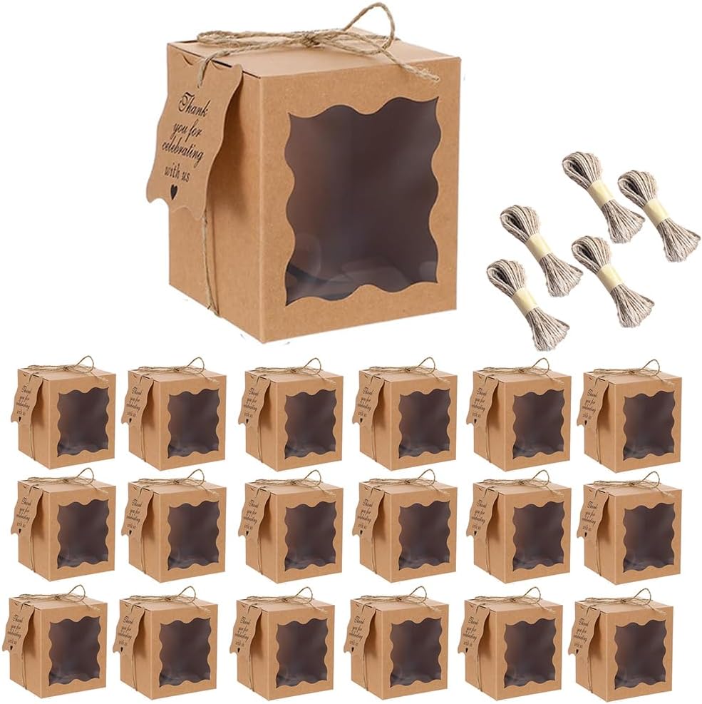 50 Set Candle Gift Box Packaging Transparent for 4-10 oz Candles