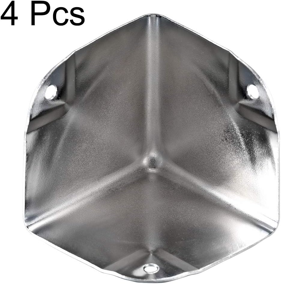 Metal Box Corner Protectors 50 X 50 X 50mm Silver Tone 4pcs