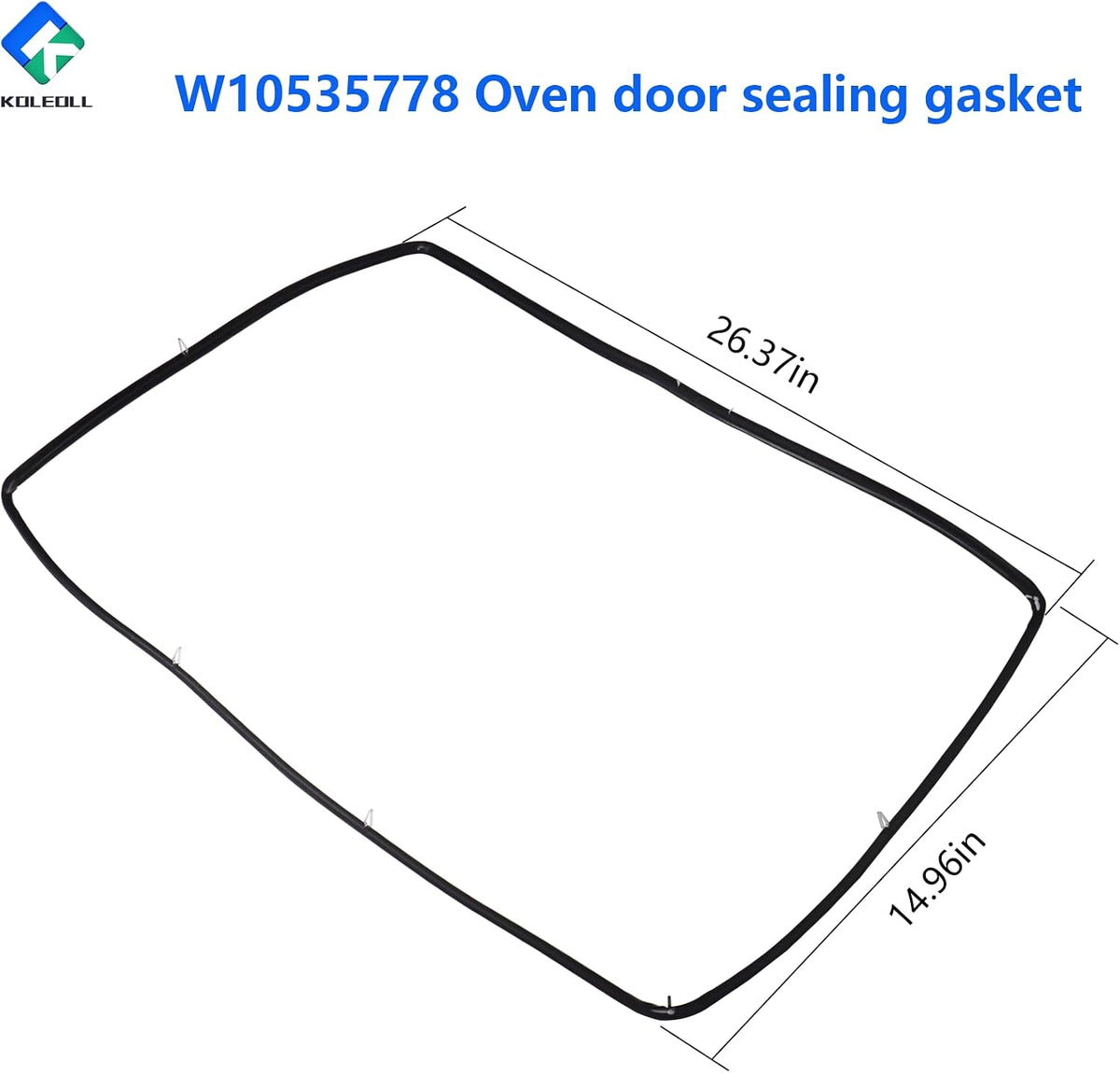 W10535778 Range Oven Door Gasket Compatible with Whirlpool Amana Maytag