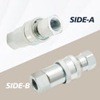 2Pcs 1/4" Hydraulic Quick Connect Coupler, ISO 5675 Hydraulic Quick Coupler, Quick Connect Coupling with Dust Caps