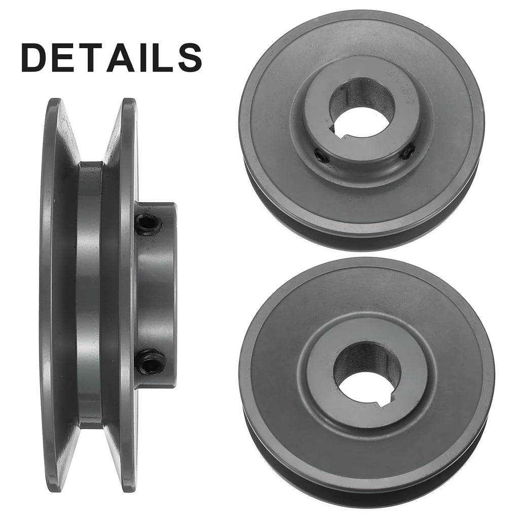 uxcell BK45-1 V-Belt Sheave 1" Bore, 4.25" OD, Single Groove Web Sheave