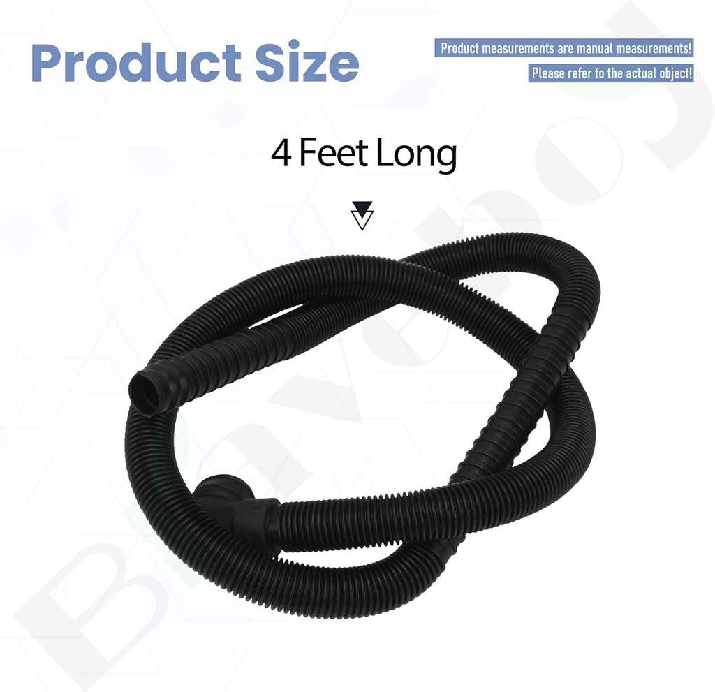 W11244231 Washer Drain Hose Part 4 Ft Long for Whirlpool Washer WTW5000DW2