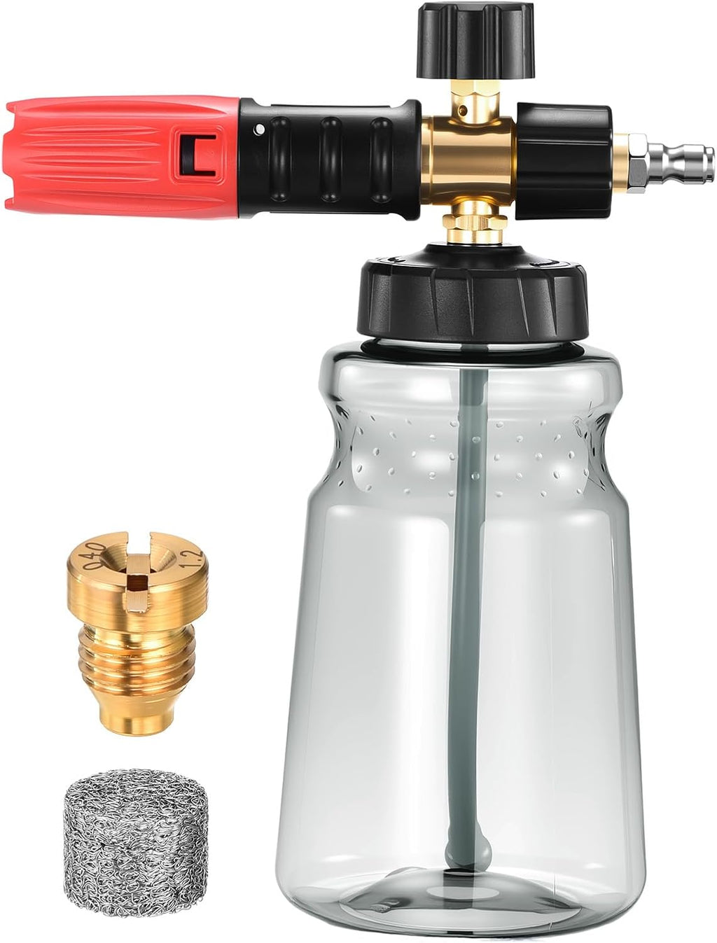 Foam Cannon for Pressure Washer, 1L Thick Foam Lance Soap Dispenser for Car Washing with Adjustable Thick Foam with