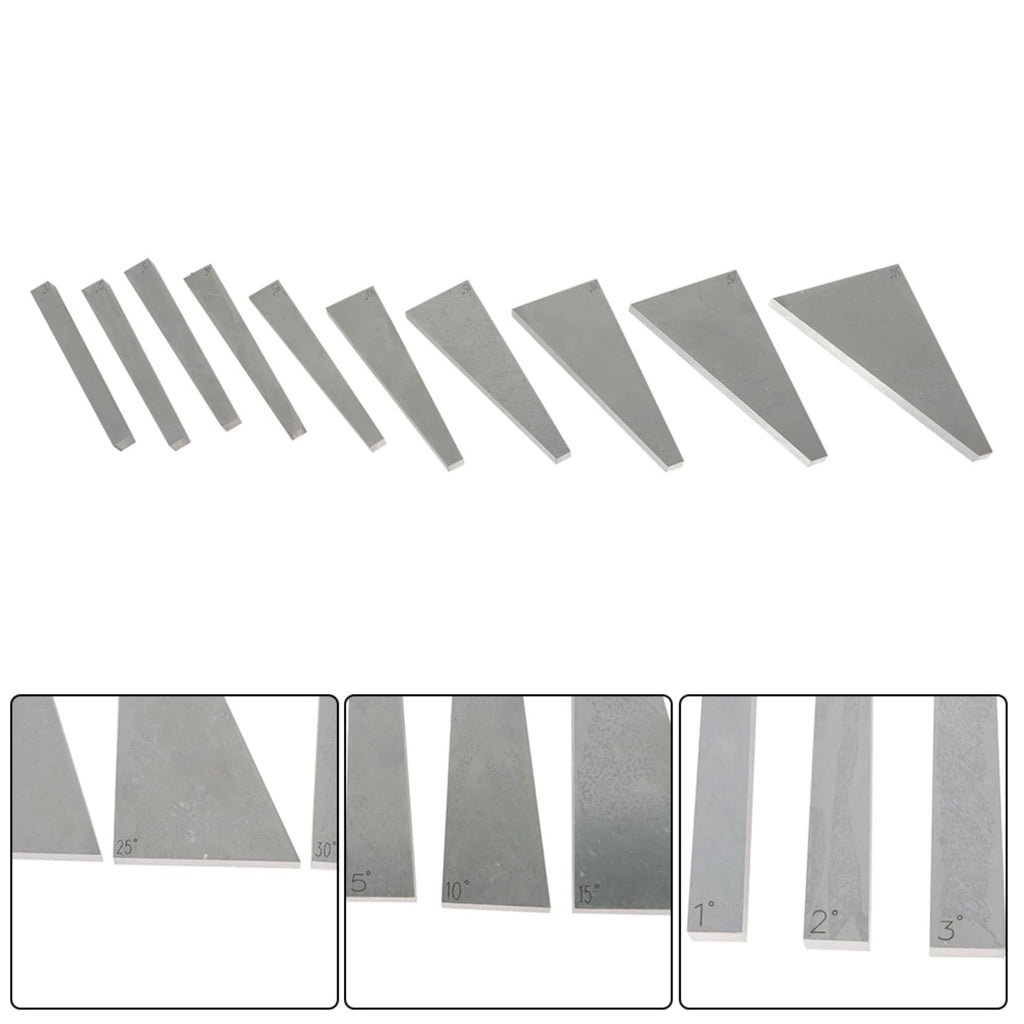 findmall 10 Pcs Accuracy Angle Machinist Block Set, 1-30 Degree Angle