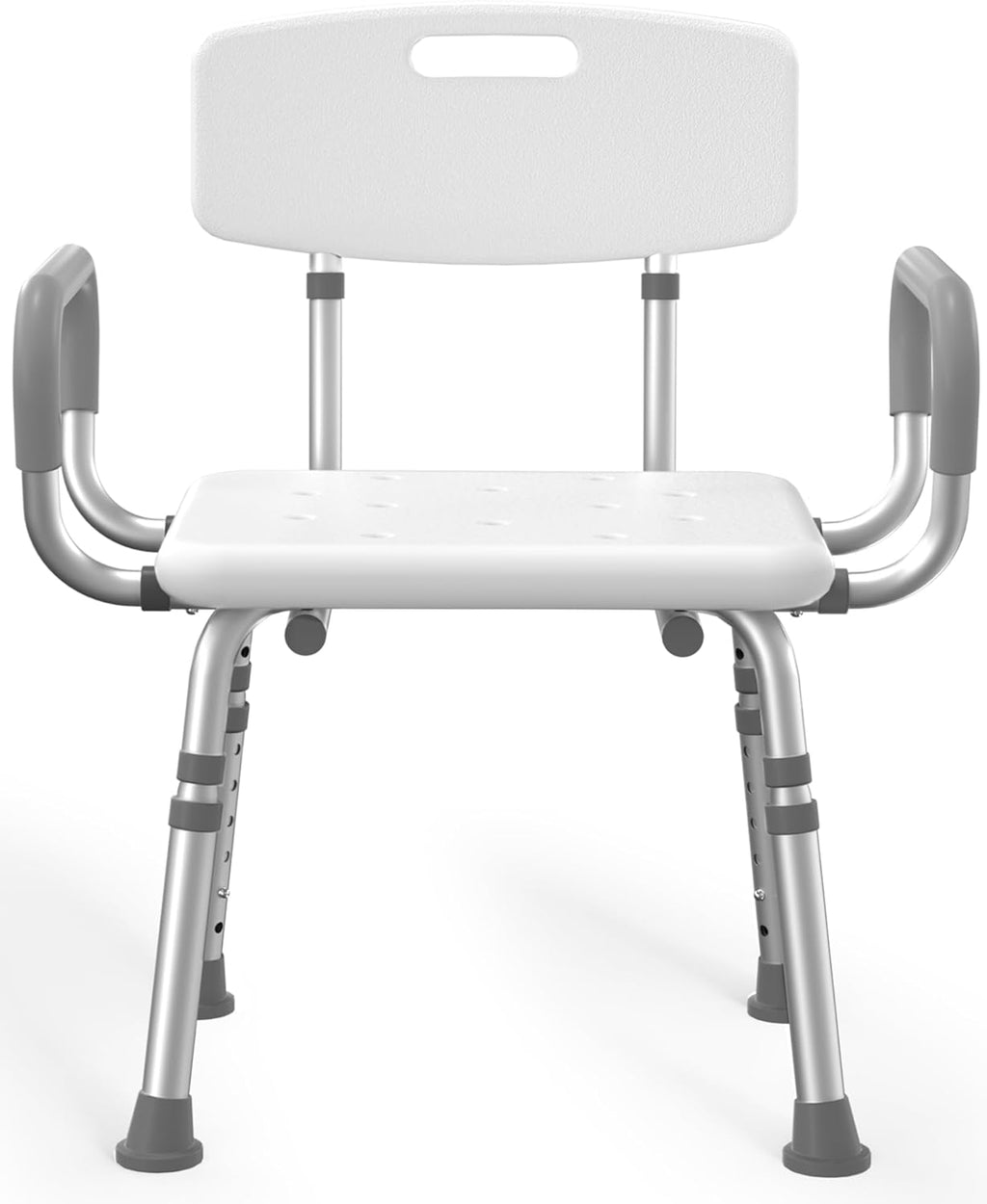 Shower Chair for Inside Shower with Arms and Back, 500 lbs Heavy Duty Shower Seat for Bathtub, Height Adjustable