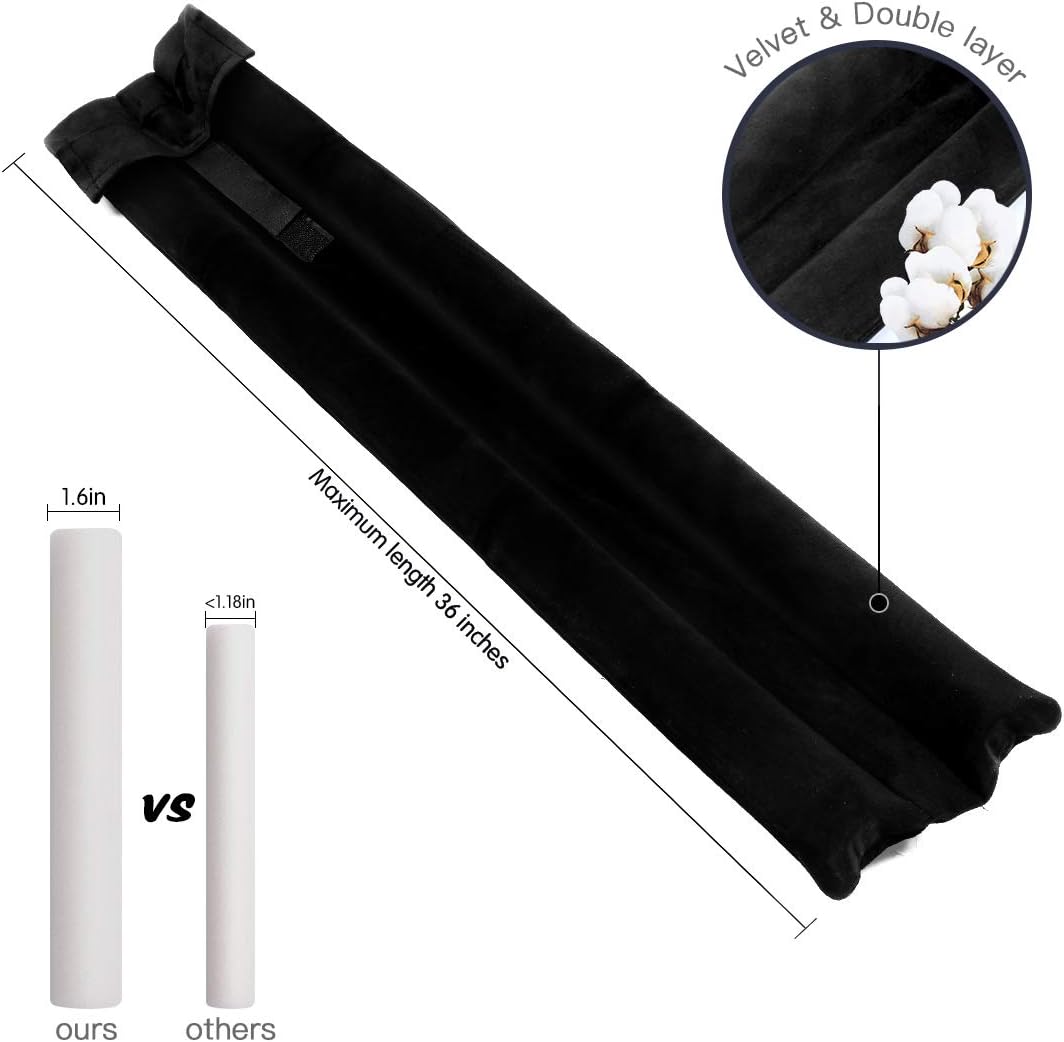 Under Door Draft Stopper Door Sweep Noise Blocker Weather Stripping Size Adjustable 30"-36" Gap Filler & Door Seal