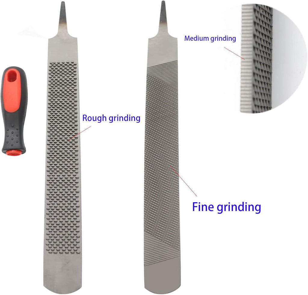 18 Inch Hoof Rasp, Horseshoe File with Rubber Handle, Carbon Steel Farrier File Tool, Suitable for