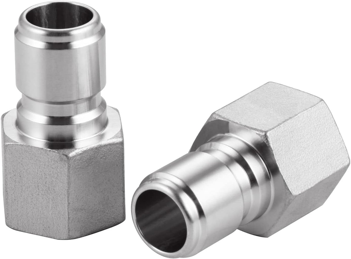 Stainless Steel Male Quick Disconnect,Female NPT 1/2" Homebrewing Quick Connector 2 Pack