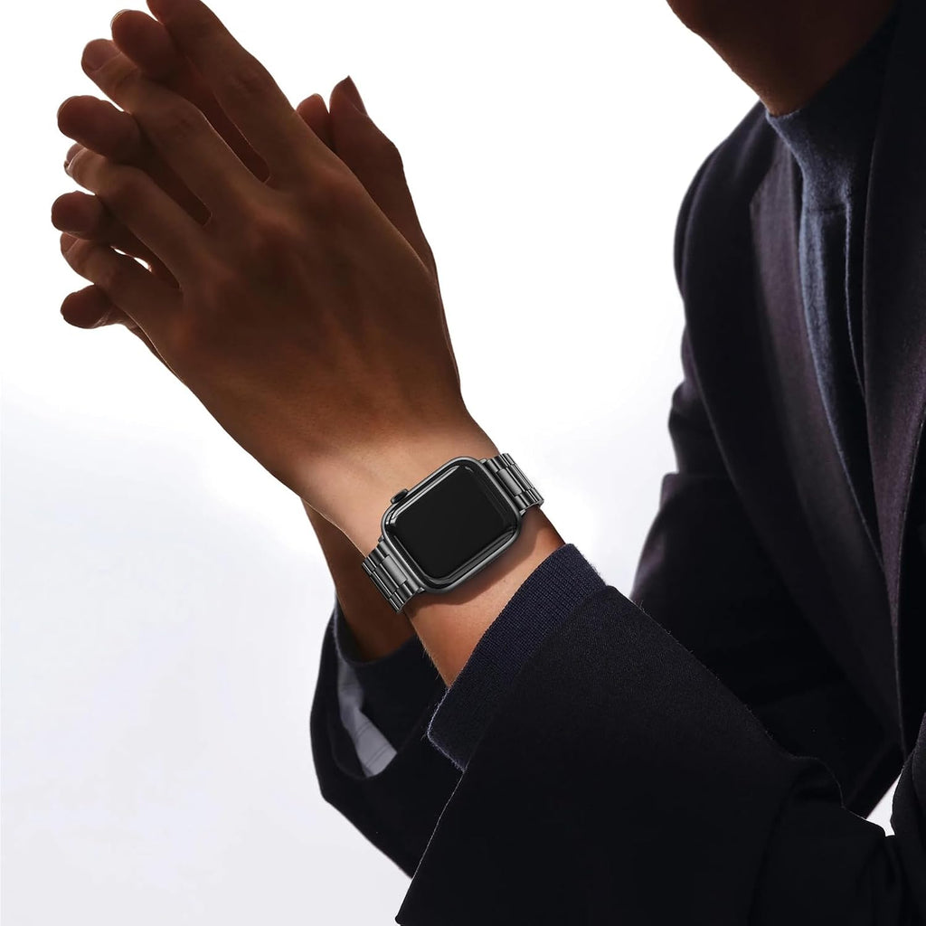Metal Band Compatible with Apple Watch Bands for Men 42/44/45/46/49mm | Stainless Steel Strap Suitable for Business