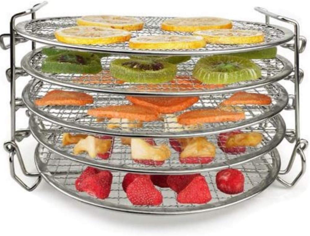Dehydrator Rack Stainless Steel Stand Accessories Compatible with Instant Pot Air Fryer Crisp Lid 6 Quart Air Fryer