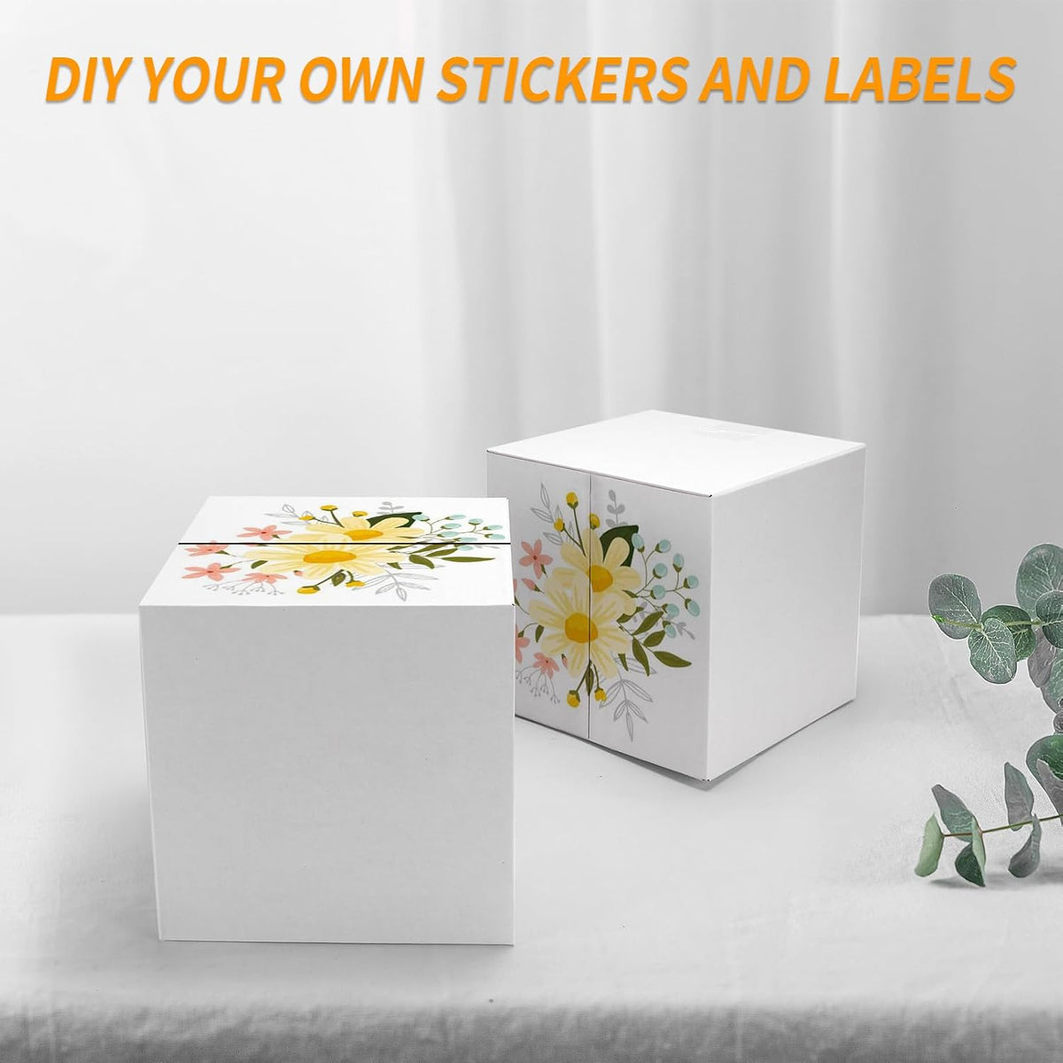 8x8x8 Shipping Boxes Set of 25, Small White Cardboard Mailer Box