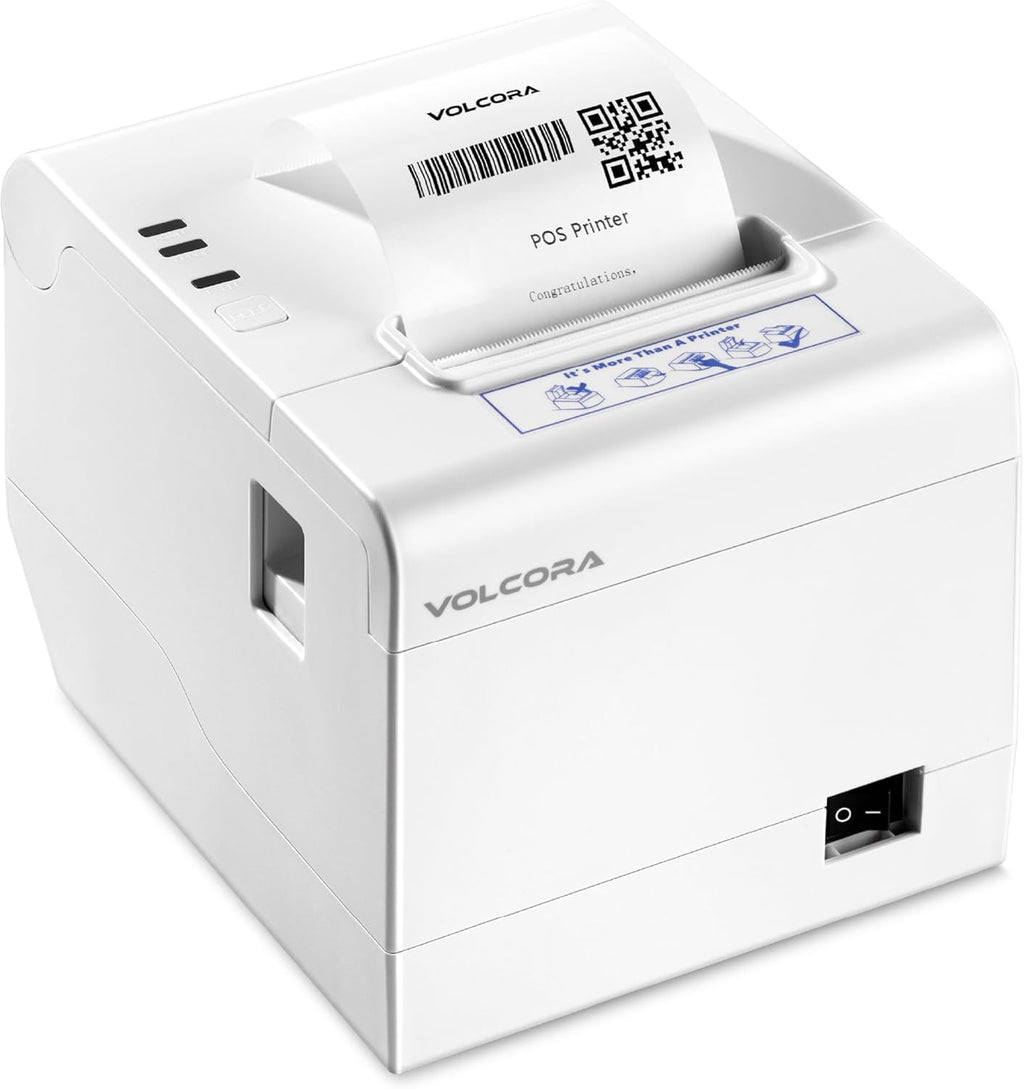 Thermal Receipt Printer, 80mm POS Printer w/Auto Cutter, USB/Ethernet Interface for Windows/MAC/Linux, ESC/POS