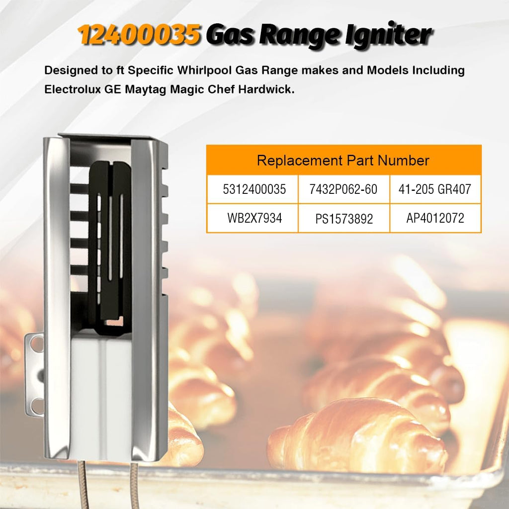 12400035 Gas Oven Range Igniter for Maytag Magic Chef Ignitor 7432P067-60