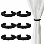 6 Pack Braided Curtain Tiebacks Boho Elegant Rustic Curtain Holdbacks Tie Backs Holders Set Simple Light Weight